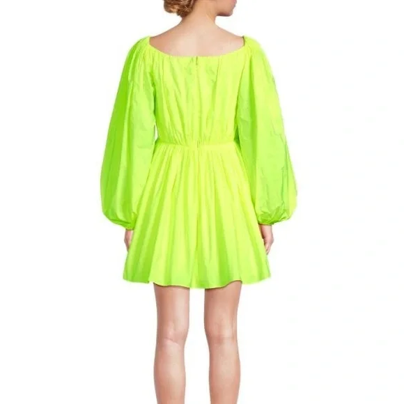 neon green long sleeve dress Mesh Lime Green Dress – IRHAZ